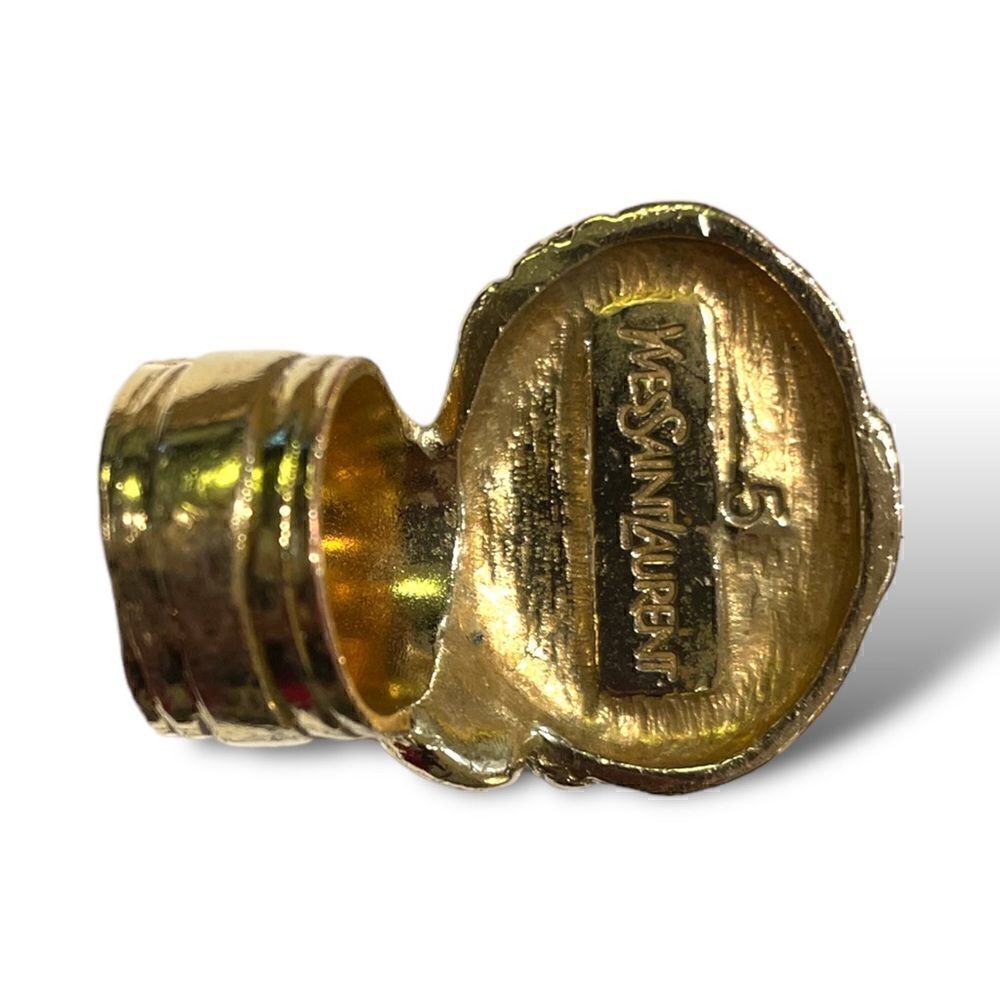 YVES SAINT LAURENT Arty Cocktail Ring |Size: 5| - Picture 9 of 9